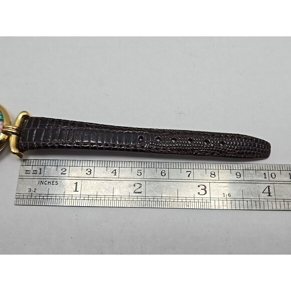 Venice Murano Millefiori Glass Border Womens Quartz Watch Leather New Battery - Picture 8 of 12